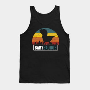 Babysaurus Child T-Rex Dinosaur Retro Baby Tank Top